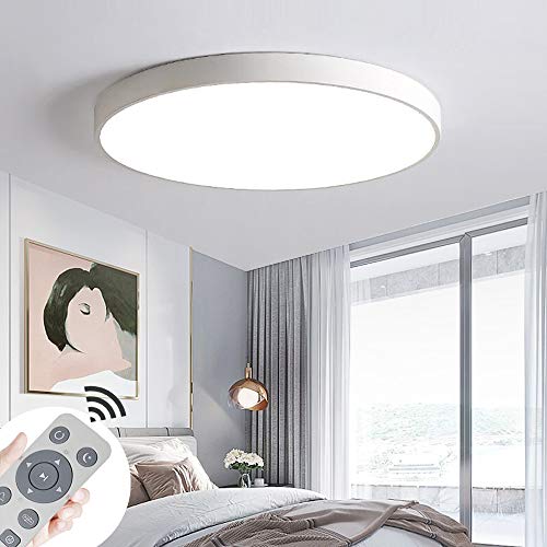 MIWOOHO 60W LED Deckenlampe Dimmbar Deckenleuchte Wandlampe Badezimmer Wohnzimmer Rund von MIWOOHO