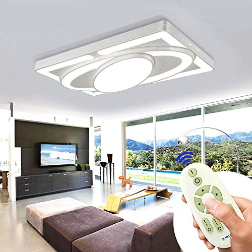 MIWOOHO 72W Dimmbar LED Deckenleuchte Modern Deckenlampe Schlafzimmer Küche Flur Wohnzimmer Lampe Wandleuchte Energie Sparen Licht von MIWOOHO
