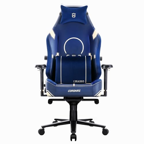 MIXASTEP Gaming-Stuhl Computerstuhl mit 4-fach verstellbarer Lendenwirbelstütze, abgeflachter, größerer Sitz, PU-Leder, ergonomischer Sessel, robuster Fliesenmechanismus, unterstützt bis zu 179 kg, von MIXASTEP