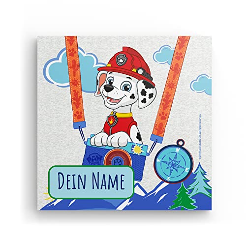 MIXPIX® – PAW Patrol Marshall Adventure 20x20cm Fotokacheln Personalisiert Mit Namen – Geburtstagsgeschenk für Kinder – Drucke mit Wiederverwendbaren Klebepads von MIXPIX