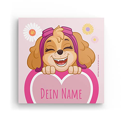 MIXPIX® – PAW Patrol Skye Peek-a-boo 20x20cm Fotokacheln Personalisiert Mit Namen – Geburtstagsgeschenk für Kinder – Drucke mit Wiederverwendbaren Klebepads von MIXPIX