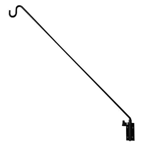 Robuste Wandhalterung für Vogelfutterspender, Pflanzgefäße, Talgkörbe, Laternen, Windspiele und mehr, Schwarz 1 x Wandmontage. von MIXXIDEA