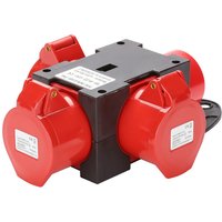 Miya - swanew Stromverteiler Verteiler Baustromverteiler cee 16A 400V - 3 x 16 a mit Sicherheitsklappdeckeln für Baustelle von MIYA