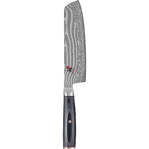 MIYABI Nakiri-Messer Serie 5000FCD Macht selbst einfache Küchentätigkeiten, wie das Schälen und Schneiden von Obst und Gemüse zu einem optischen Erlebnis Klingenlänge 17cm, Schwarz von MIYABI