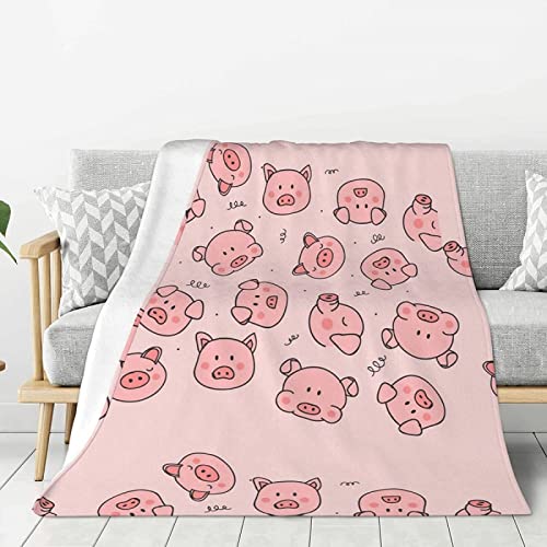 3D Kuscheldecke 150x200 Cartoon-Schwein Warme Decke Süße Tiere Flanell Fleecedecke Mädchen Flauschig Weich Wohndecke für Sofadecke Couchdecke Sofaüberwurf Bettüberwurf von MIYOLI
