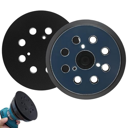 MIYUANGKJ 8 Loch Klett Schleifteller 125mm Haftschleifteller Schleifteller Schleifpad Ersatzpad für Makita Exzenterschleifer BO5021 BBO180 DBO180 MT924 von MIYUANGKJ