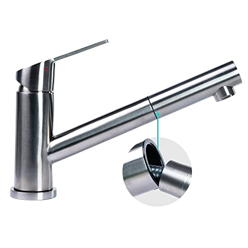 Wasserhahn Küche - Mizzo Küchenarmatur Ausziehbar 58cm - Schwenkbare Spültischarmatur - Edelstahl Mischbatterie Küche - Küchenarmaturen Einhebelmischer - Küchen Wasserhahn ausziehbar Wasserhahn Küche - Mizzo Küchenarmatur Ausziehbar 58cm - Schwenkbare Spültischarmatur - Edelstahl Mischbatterie Küche - Küchenarmaturen Einhebelmischer - Küchen Wasserhahn ausziehbar von Mizzo