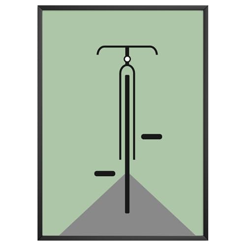MJ-GRAPHICS® Poster Fahrrad Bilder Vintage Fahrrad Deko Bike Bilder für Küche Grün Wohnzimmer Flur Bike Büro Wandkunst Modern Fahrradfahrer Geschenk Fahrrad Wanddeko Retro Stil A3 – Ohne Rahmen von MJ-GRAPHICS