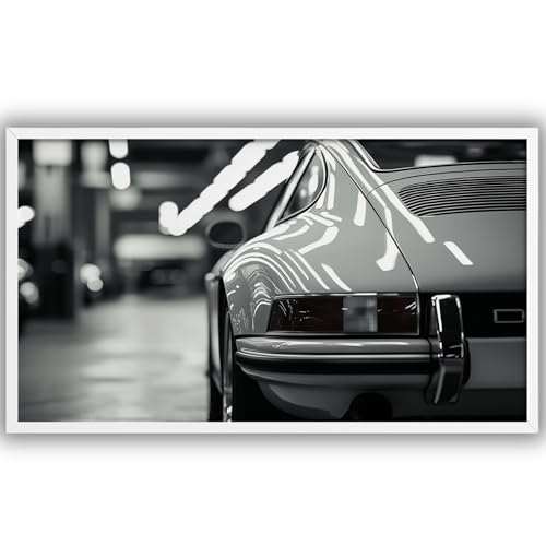 MJ-GRAPHICS® Poster Porsche Oldtimer Bild 90x45cm – Vintage Sportwagen Nahaufnahme Auto Wandbild Garage Männer Deko Büro Wohnzimmer Klassisch Retro Wanddeko Kunst OHNE RAHMEN von MJ-GRAPHICS