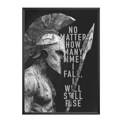 MJ-GRAPHICS® Poster Spartaner 300 Krieger Disziplin Bilder Büro, A4 Bild Wohnzimmer Motivation Poster Spartanische Krieger Motivationsbilder Training Mood Poster Sport Ziele Bild - ohne Rahmen von MJ-GRAPHICS