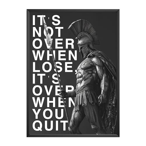 MJ-GRAPHICS® Poster Spartanische Krieger Disziplin Bilder Büro, A3 Bild Wohnzimmer Motivation Poster Spartanische Krieger Motivationsbilder Training Mood Poster Sport Ziele Bild - ohne Rahmen von MJ-GRAPHICS