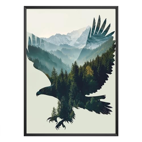 MJ-GRAPHICS - Poster Adler - Bild mit Naturlandschaft 2 in 1 - Wandbild Din A3 in Galerie Qualität mit extra dickem 300g Posterpapier - Wald in Adler - FineArt Kunstdruck ohne Bilderrahmen MJ-GRAPHICS - Poster Adler - Bild mit Naturlandschaft 2 in 1 - Wandbild Din A3 in Galerie Qualität mit extra dickem 300g Posterpapier - Wald in Adler - FineArt Kunstdruck ohne Bilderrahmen von MJ-GRAPHICS