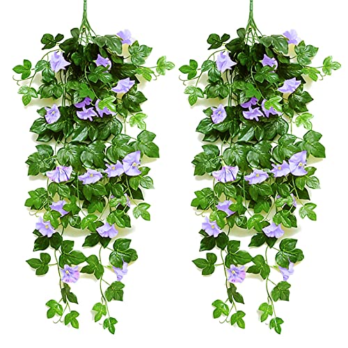 MJARTORIA Künstlich Hängende Blumen, 2/4 Stück Blauregen Efeublumen Hängepflanzen Glyzinien, Kunstblumen Veilchen Hgende Blumen für Outdoor Heimdekoration Garten Hof MJARTORIA Künstlich Hängende Blumen, 2/4 Stück Blauregen Efeublumen Hängepflanzen Glyzinien, Kunstblumen Veilchen Hgende Blumen für Outdoor Heimdekoration Garten Hof von MJARTORIA