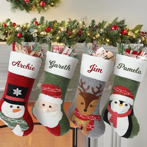 MJARTORIA Nikolausstrumpf Personalisiert Weihnachtsstrumpf Namen, Große Nikolausstiefel zum Befüllen Wichtel, Weihnachtssocken zum Aufhängen Kamin Weihnachtsbaum Deko MJARTORIA Nikolausstrumpf Personalisiert Weihnachtsstrumpf Namen, Große Nikolausstiefel zum Befüllen Wichtel, Weihnachtssocken zum Aufhängen Kamin Weihnachtsbaum Deko von MJARTORIA