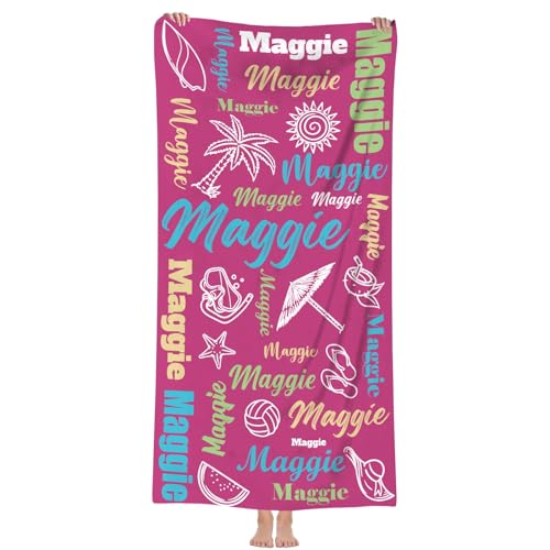 MJARTORIA Personalisiert Strandtuch Microfaser Badetuch mit Namen Kinder Damen, Beach Towel Handtuch Badetuch Stranddecke Schnelltrocknend für Reise Schwimmen Sauna Yoga Fitness MJARTORIA Personalisiert Strandtuch Microfaser Badetuch mit Namen Kinder Damen, Beach Towel Handtuch Badetuch Stranddecke Schnelltrocknend für Reise Schwimmen Sauna Yoga Fitness von MJARTORIA