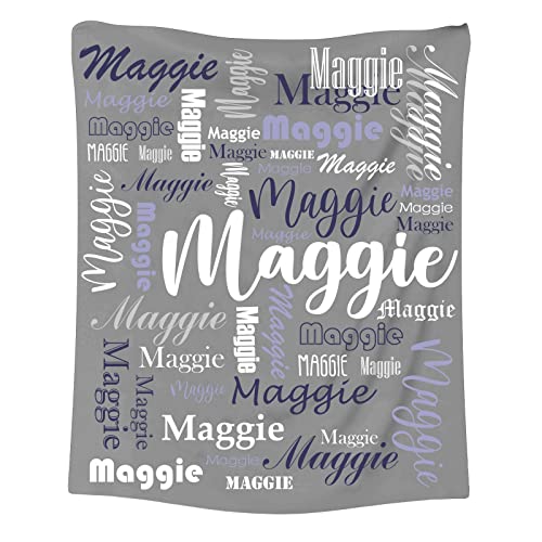 MJARTORIA Personalisierte Babydecke mit Namen Wunschtext, Kuscheldecke Flauschige Fleecedecke Geschenke zur Geburt Mädchen Junge, Blanket Fleecedecke für Baby Kinder Erwachsener von MJARTORIA