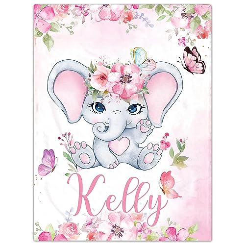 MJARTORIA Personalisierte Babydecke mit Namen Wunschtext, Kuscheldecke Flauschige Fleecedecke Geschenke zur Geburt Mädchen Junge, Blanket Fleecedecke für Baby Kinder Erwachsener von MJARTORIA