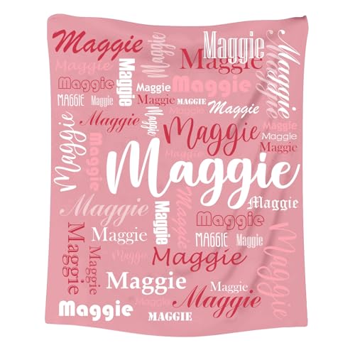 MJARTORIA Personalisierte Babydecke mit Namen Wunschtext, Kuscheldecke Flauschige Fleecedecke Geschenke zur Geburt Mädchen Junge, Blanket Fleecedecke für Baby Kinder Erwachsener von MJARTORIA