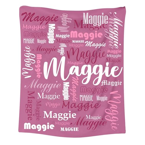 MJARTORIA Personalisierte Babydecke mit Namen Wunschtext, Kuscheldecke Flauschige Fleecedecke Geschenke zur Geburt Mädchen Junge, Blanket Fleecedecke für Baby Kinder Erwachsener von MJARTORIA
