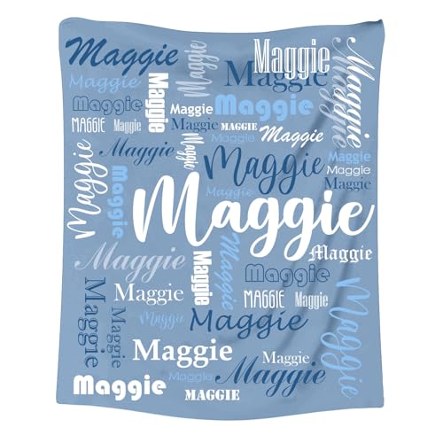 MJARTORIA Personalisierte Babydecke mit Namen Wunschtext, Kuscheldecke Flauschige Fleecedecke Geschenke zur Geburt Mädchen Junge, Blanket Fleecedecke für Baby Kinder Erwachsener von MJARTORIA