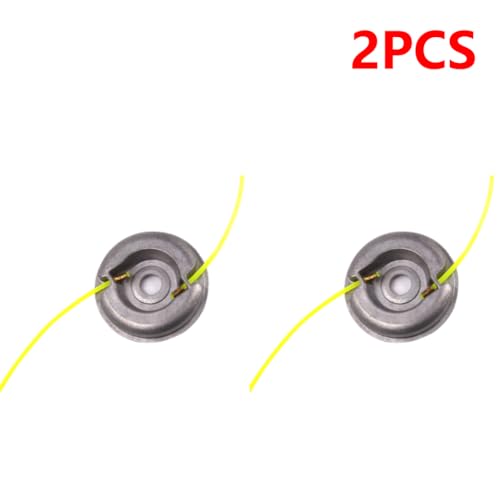2-5pcs universeller Aluminiumkopf mit 2 Linien Schneidleitungskopf, die mit Rasenmäher kompatibel sind(2PCS) von MJAYBZFQ