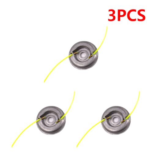 2-5pcs universeller Aluminiumkopf mit 2 Linien Schneidleitungskopf, die mit Rasenmäher kompatibel sind(3PCS) von MJAYBZFQ