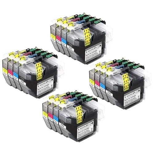 MJAYBZFQ 1 bis 4 Pack LC422XL LC422 Tintenpatronen-Set funktioniert mit MFC-J5340DW MFC-J5345DW MFC-J5740DW MFC-J6540DW J6940DW-Drucker(LC422XL-4set) von MJAYBZFQ