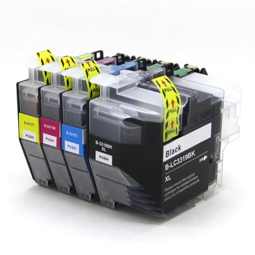 MJAYBZFQ Kompatible Tintenpatronen -LC3317XL LC3319XL 3317XL 3319XL Kompatibel mit MFC J5330DW J5730DW J6530DW J6730DW J6930DW Druckerersatz Austausch(1SET(4PC)) von MJAYBZFQ