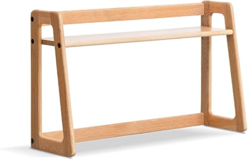 MJBDCVN Schreibtischschrank, kleines Schreibtisch-Bücherregal, Universitäts-Schlafsaal, Computer-Schreibtisch-Aufbewahrungsregal, offene Arbeitsplatte (Größe: 60 cm, Farbe: Holz) von MJBDCVN