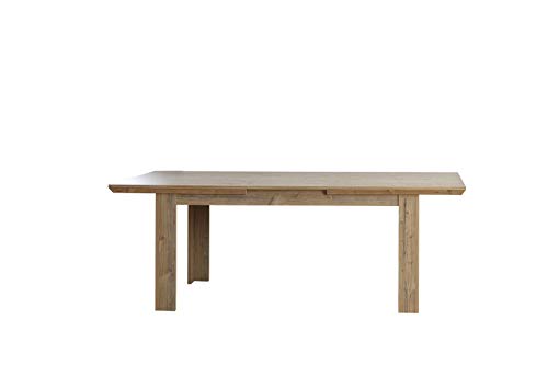 Forte Möbel Nepal Esstisch ausziehbar, Holzwerkstoff, Bramberg Fichte, B x H x T: 160 x 75 x 90 cm von Forte