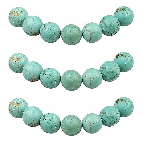 MJDCB Perlen zum Auffädeln 10mm 35 stück Türkis Perlen mit Loch Lose Runde Steinperlen für Herstellung Schmuck Armbänder Halsketten MJDCB Perlen zum Auffädeln 10mm 35 stück Türkis Perlen mit Loch Lose Runde Steinperlen für Herstellung Schmuck Armbänder Halsketten von MJDCB