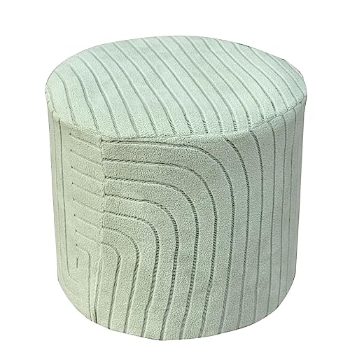 MJDIDHWSA Hockerbezug Quadratisch/Rund 40x40/45x45 Ottoman Cover Ottomane Schonbezug Hocker Hussen Für Fußhocker Stretch Abdeckung Protector Hockerabdeckung(M,40X35CM) von MJDIDHWSA