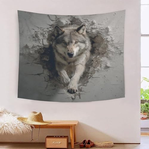 3D Druck Wolf Wandteppiche Poster Ornament Wandbehang Wandteppich Raumteiler Vorhang Für Jungen Mädchen Raumdekoration Tapisseries 130cmx150cm 3D Druck Wolf Wandteppiche Poster Ornament Wandbehang Wandteppich Raumteiler Vorhang Für Jungen Mädchen Raumdekoration Tapisseries 130cmx150cm von MJFCoin