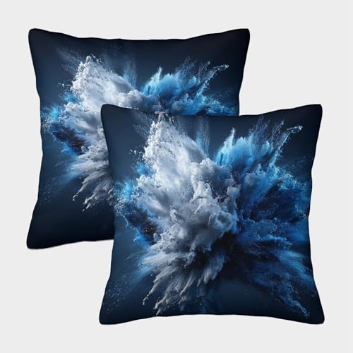 Explosion Kuschelige Kissenbezug 2er Set Für Kinder - Blau Dekorative Bezüge Für Sofa - Mit Reißverschluss, Geeignet Für Jungen Und Mädchen 45x45cm von MJFCoin