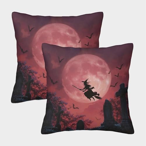 Hexe Kuschelige Kissenbezug 2er Set Für Kinder - Halloween Dekorative Bezüge Für Sofa - Mit Reißverschluss, Geeignet Für Jungen Und Mädchen 40x40cm Hexe Kuschelige Kissenbezug 2er Set Für Kinder - Halloween Dekorative Bezüge Für Sofa - Mit Reißverschluss, Geeignet Für Jungen Und Mädchen 40x40cm von MJFCoin
