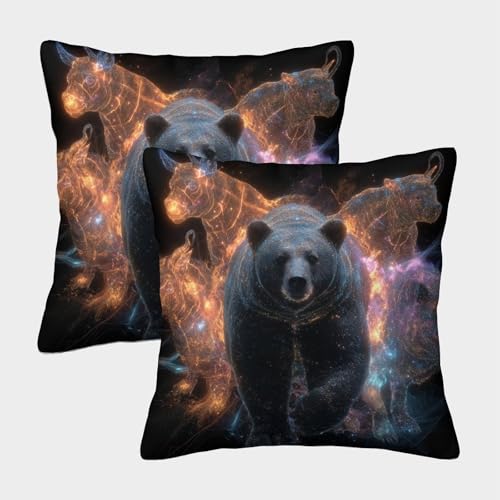 Konstellation Kuschelige Kissenbezug 2er Set Für Kinder - Bär Dekorative Bezüge Für Sofa - Mit Reißverschluss, Geeignet Für Jungen Und Mädchen 45x45cm Konstellation Kuschelige Kissenbezug 2er Set Für Kinder - Bär Dekorative Bezüge Für Sofa - Mit Reißverschluss, Geeignet Für Jungen Und Mädchen 45x45cm von MJFCoin
