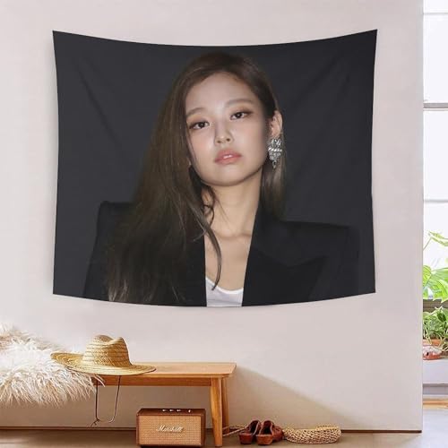 MJFCoin 3D Druck Jennie Kim Wandteppiche Poster Ornament Wandbehang Wandteppich Wanddeko Wandbehang Für Wohnzimmer Schlafzimmer Tapisseries 130cmx150cm von MJFCoin