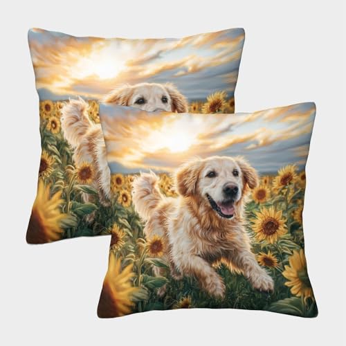 MJFCoin Cute Dog Kissenbezüge Für Sofa Und Bett, Kissenbezug Im 2er-Set Geeignet Für Kids Room Fun Und Travel Essential, Maschinenwaschbar 50x50cm MJFCoin Cute Dog Kissenbezüge Für Sofa Und Bett, Kissenbezug Im 2er-Set Geeignet Für Kids Room Fun Und Travel Essential, Maschinenwaschbar 50x50cm von MJFCoin