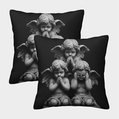 MJFCoin Engel Kissenbezüge Für Sofa Und Bett, Wächter Kissenbezug Im 2er-Set Geeignet Für Kids Room Fun Und Travel Essential, Maschinenwaschbar 45x45cm MJFCoin Engel Kissenbezüge Für Sofa Und Bett, Wächter Kissenbezug Im 2er-Set Geeignet Für Kids Room Fun Und Travel Essential, Maschinenwaschbar 45x45cm von MJFCoin