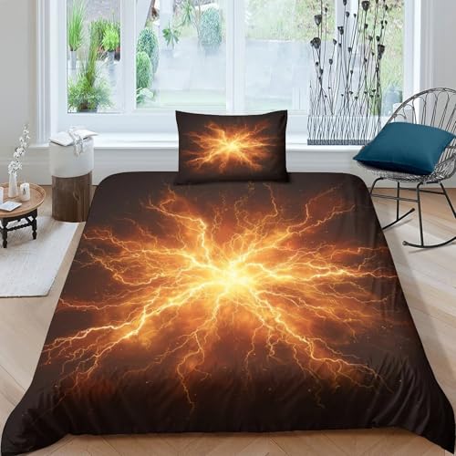 MJFCoin Explodieren Bettbezug Set Bettwäsche-Sets Kinderbettwäsche-Set Reißverschluss Mit Kissenbezug Betten Set Für Jugendliche Kinder Schlafzimmer Single（135x200cm） von MJFCoin