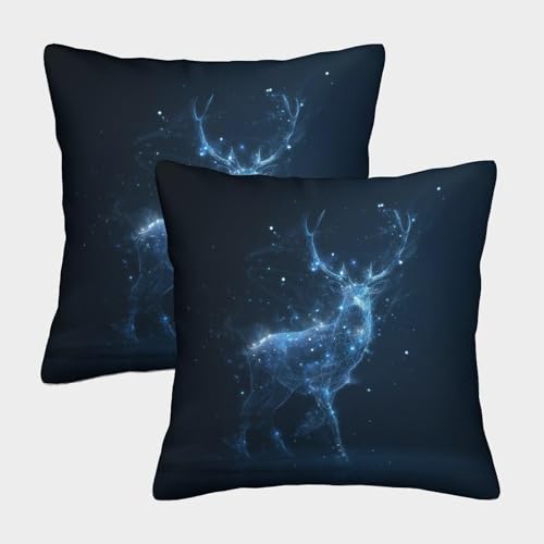 MJFCoin Hirsch Kissenbezüge Für Sofa Und Bett, Sternzeichen Kissenbezug Im 2er-Set Geeignet Für Kids Room Fun Und Travel Essential, Maschinenwaschbar 40x40cm MJFCoin Hirsch Kissenbezüge Für Sofa Und Bett, Sternzeichen Kissenbezug Im 2er-Set Geeignet Für Kids Room Fun Und Travel Essential, Maschinenwaschbar 40x40cm von MJFCoin