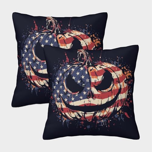 MJFCoin Kürbiskopf Kissenbezüge Für Sofa Und Bett, Halloween Kissenbezug Im 2er-Set Geeignet Für Kids Room Fun Und Travel Essential, Maschinenwaschbar 45x45cm MJFCoin Kürbiskopf Kissenbezüge Für Sofa Und Bett, Halloween Kissenbezug Im 2er-Set Geeignet Für Kids Room Fun Und Travel Essential, Maschinenwaschbar 45x45cm von MJFCoin