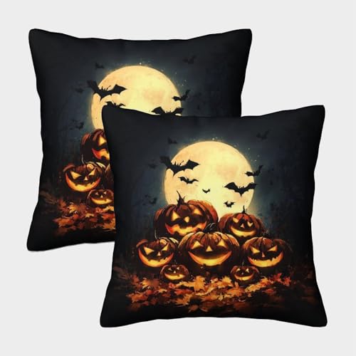 MJFCoin Kürbiskopf Kuschelige Kissenbezug 2er Set Für Kinder - Halloween Für Sofa Mit Niedlichen Designs, Perfekt Für Kinderzimmer Waschmaschinenfest 50x50cm MJFCoin Kürbiskopf Kuschelige Kissenbezug 2er Set Für Kinder - Halloween Für Sofa Mit Niedlichen Designs, Perfekt Für Kinderzimmer Waschmaschinenfest 50x50cm von MJFCoin