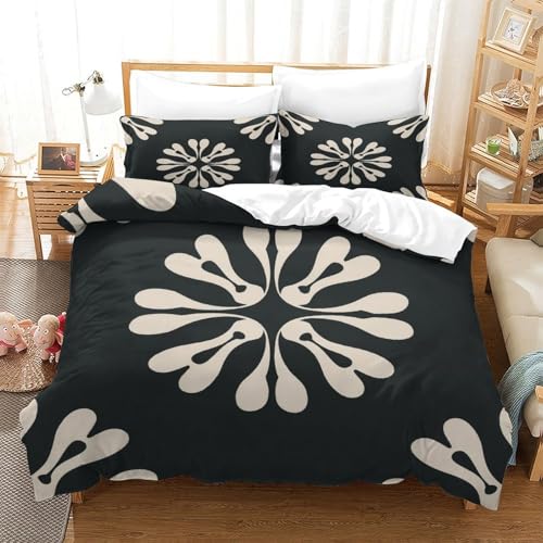 MJFCoin Windglocke Blume Bettbezug Set Bettwäsche Kinderbettwäsche-Set Reißverschluss Mit Kissenbezügen Betten Set Für Jugendliche Kinder Schlafzimmer Single（140x200cm） von MJFCoin