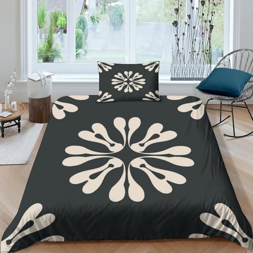 MJFCoin Windlicht Blume Bettbezug Set Bettwäsche Kinderbettwäsche Reißverschluss Mit Kissenbezug Betten Set Für Jugendliche Kinder Schlafzimmer Single（135x200cm） von MJFCoin