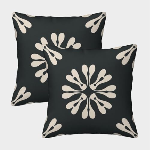MJFCoin Windlicht Blume Quadratische Glockenblume Kissenbezüge, 2er Pack, Optimal Für Bedroom Comfort Und Outdoor Leisure, Leicht Zu Reinigen 45x45cm von MJFCoin