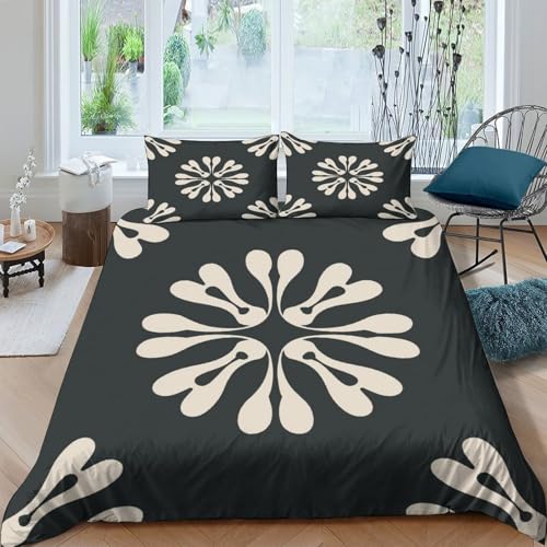 Windglocke Blume Bettbezug Set Bettwäsche-Sets Kinderbettwäsche Reißverschluss Mit Kissenbezug Betten Set Für Jungen Und Mädchen, Kinder King（220x240cm） von MJFCoin