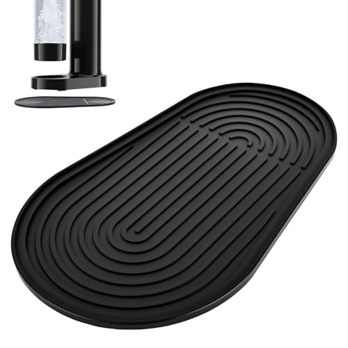 Silikonmatte Kompatibel mit Sodastream Crystal 3.0, Abtropfmatte Silikon, Silikon Unterlage Schützt die Küchenarbeitsplatte für SodaStream Wassersprudler wasserdicht und rutschfest von MJFENDAI