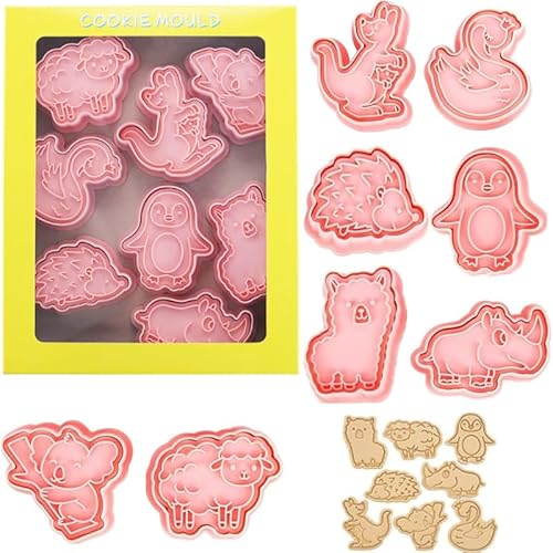 Ausstechförmchen Ostern, 8 Stück Ostern Basteln Kinder, 3D Keksausstecher Ausstechformen Kinder, Cookie Cutter kinder für Keks, Weichobst, Sandwichkäse, Tortendeko von MJFENDAI