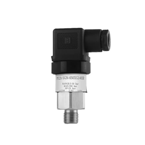 0-400 bar Standard mechanischer Druckschalter, Edelstahlmembran, einstellbare Öl-Wasser-Membran, Kolbendruckrelung(NPT1-2 thread,0.2-2.5bar) von MJFVN